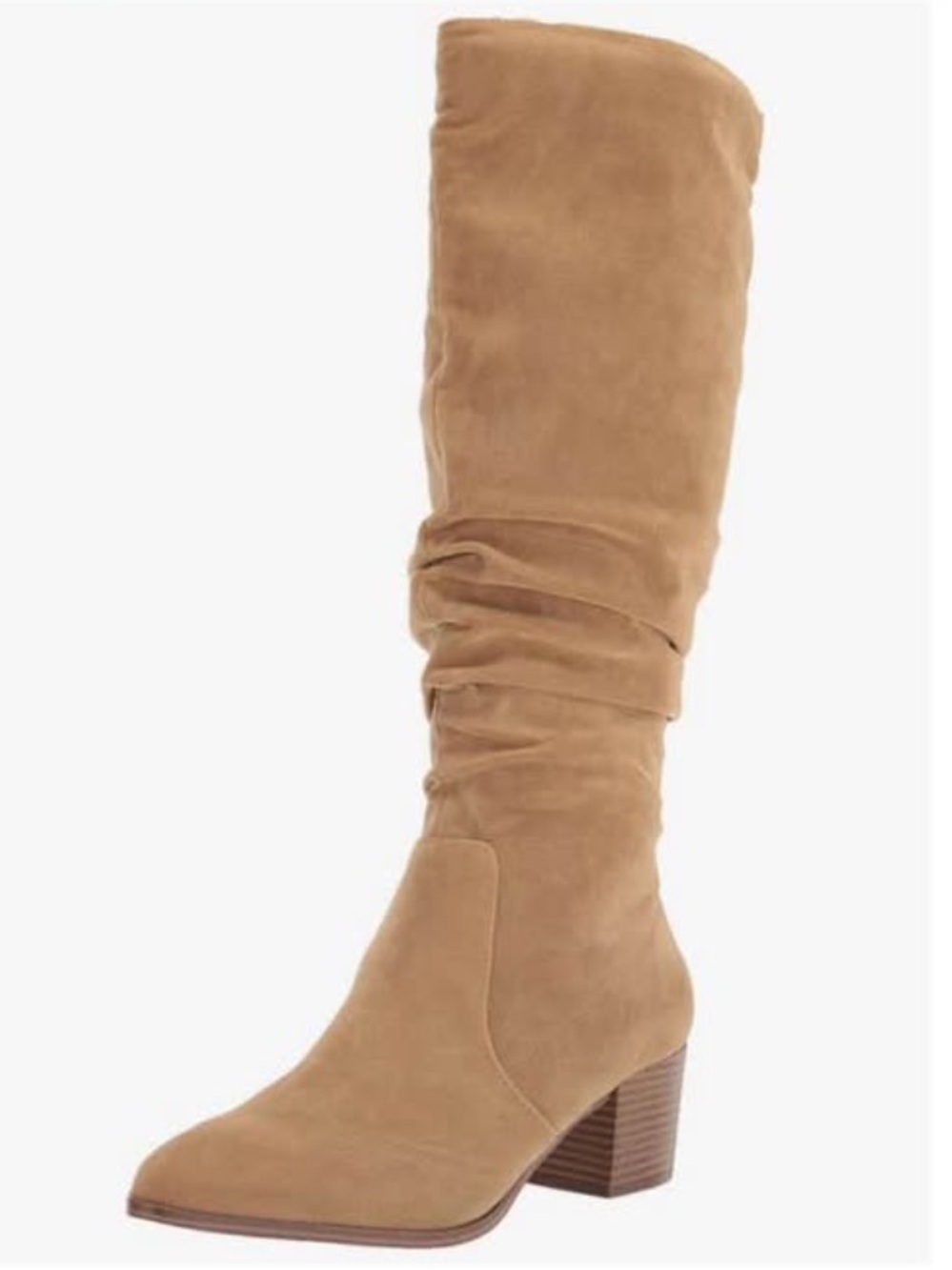 Amazon Essentials Women's Slouch Knee-High Suede Boot - Tan